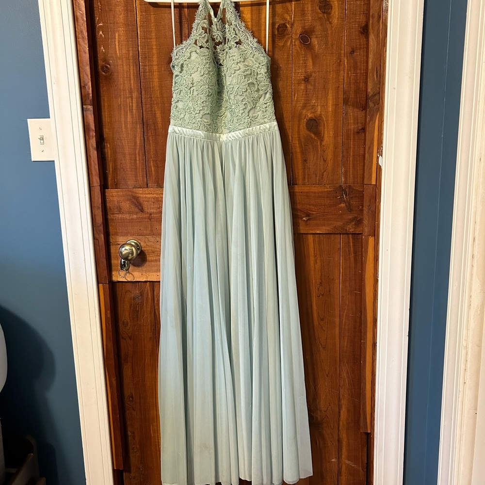 Light green formal dress